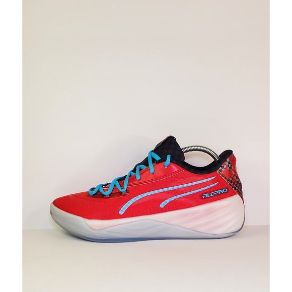 PUMA All Pro Nitro Size 10 Men's Basketball Sneakers Color Red Za1